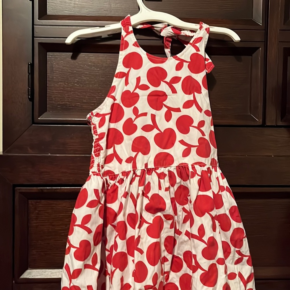 Girls apple dress, perfect for orchard or first day of school